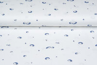 Baumwolljersey bedruckt mini hedgehog ecru - marine