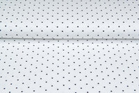 Baumwolljersey bedruckt stars ecru - dunkelblau