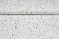 Baumwolljersey bedruckt dots off-white taupe