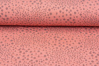 Strickstoff Jacquard little dropps lachsrosa