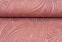 Strickstoff Jacquard retro stripes lachsrosa