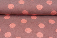 Strickstoff Jacquard big dots lachsrosa