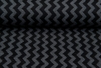 Strickstoff Jacquard zigzag schwarz-grau