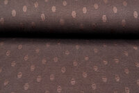 Strickstoff Jacquard dots braun
