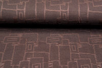 Strickstoff Jacquard retro stripes braun