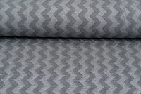 Strickstoff Jacquard little zigzag grau-hellgrau