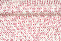 Baumwoll Popeline Bedruckt Weihnachten symbols ecru