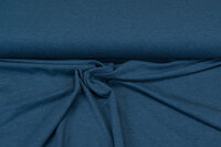 Baumwolljersey uni blau meliert