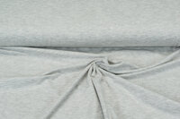 Baumwolljersey uni hellgrau meliert