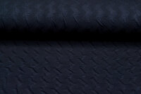 Strickstoff Jacquard zigzag dunkelblau-schwarz