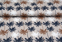 Baumwolljersey bedruckt palm sand-taupe