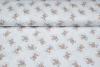 Baumwolljersey bedruckt rabbit hearts off-white