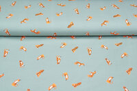 Baumwolljersey bedruckt tigers pastell mint
