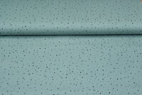 Baumwoll Musselin bedruckt little dots with foil mint