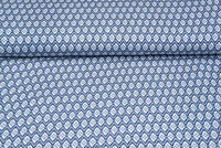 Baumwoll Musselin bedruckt retro triangle denim