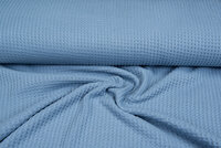 grob gestricktes Waffelpiqu&eacute; blau-mint