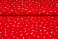 Baumwolljersey bedrukt anchor rot