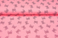 French terry bedruckt game controller neon rosa