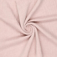 Baumwoll Musselin melange chambray altrosa
