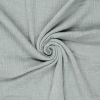 Baumwoll Musselin melange chambray dunkelmint