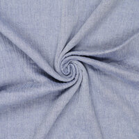 Baumwoll Musselin melange chambray kobalt
