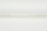 Strickstoff mit Zopfmuster Ecru