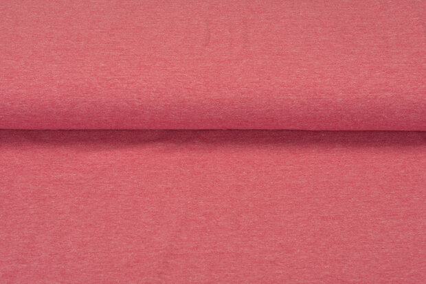 Baumwolljersey Meliert White Yarn hellrot