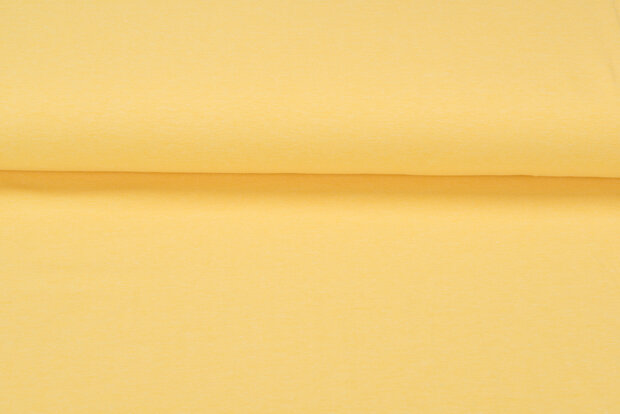 Baumwolljersey Meliert White Yarn hellgelb