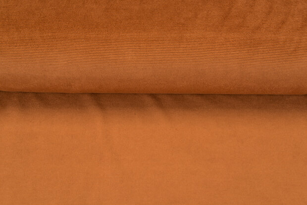 Feincord Jersey rostbraun