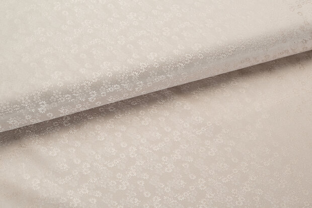 Futterstoff Jacquard Little Flower VO30 beige