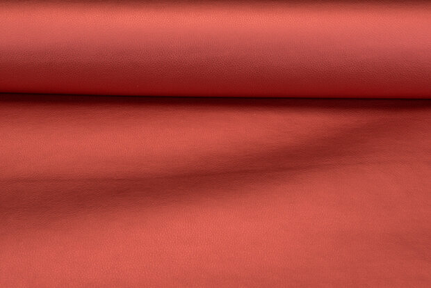 Lederimitat metallic Kupferrot 