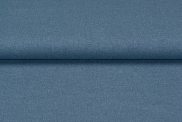 Viskose Leinen metalblau