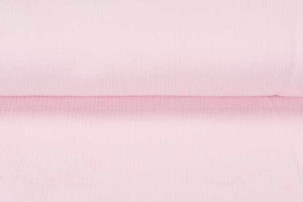 Baumwoll Musselin uni hellrosa