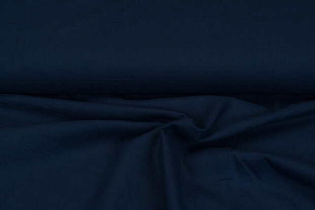 Baumwoll Leinen jeansblau