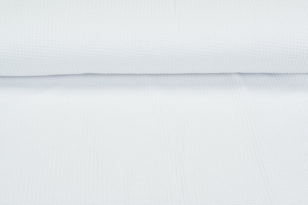 Waffelstrick Jersey Weiss