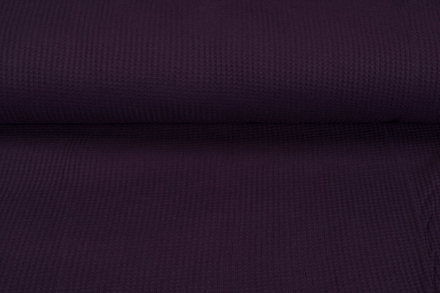 Waffelstrick Jersey dunkel violett