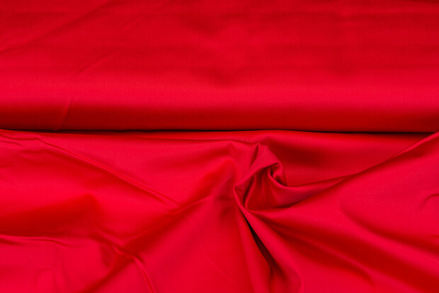 Baumwoll Stretch leuchtend rot