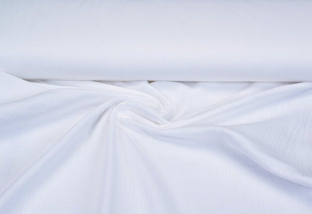 Baumwoll Musselin uni off-white