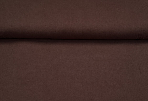 Baumwoll Musselin uni dunkelbraun