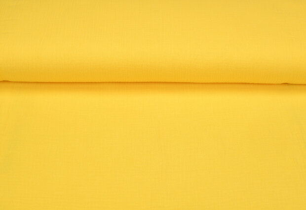 Baumwoll Musselin uni gelb