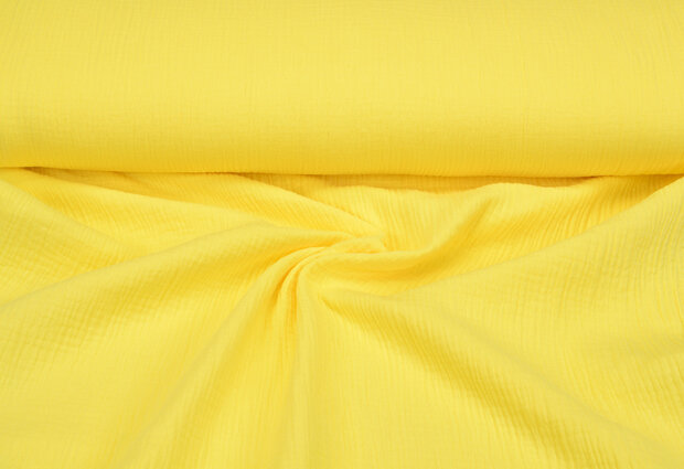Baumwoll Musselin uni leuchtend gelb