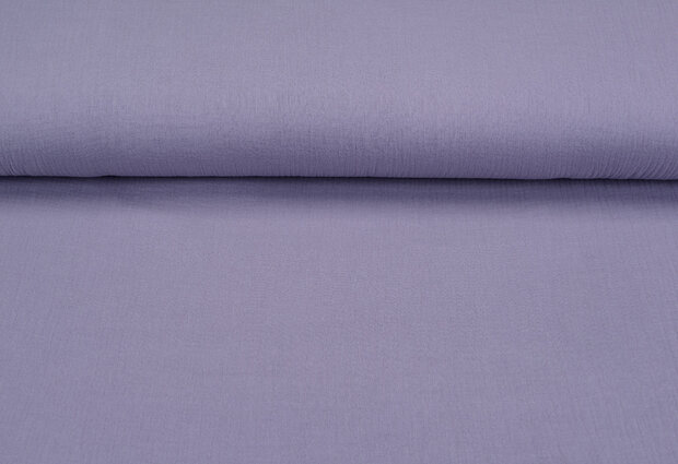 Baumwoll Musselin uni dunkel flieder