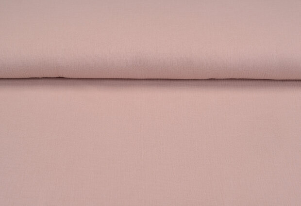 Baumwoll Musselin uni altrosa 1