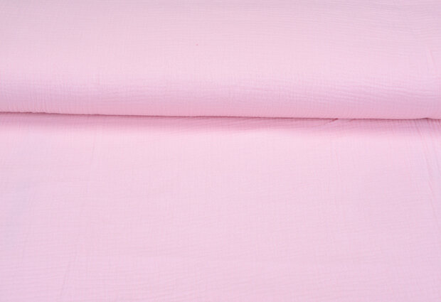 Baumwoll Musselin uni hellrosa