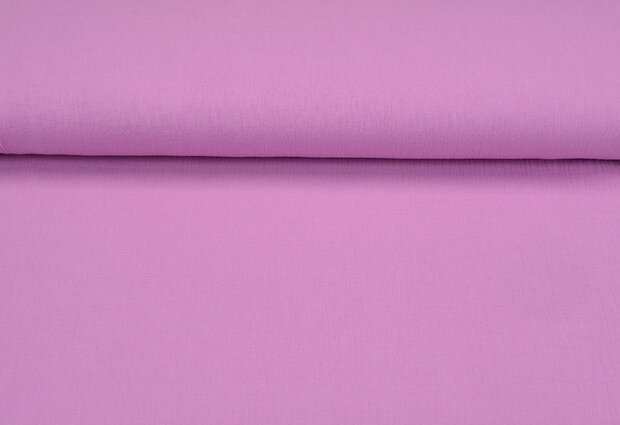 Baumwoll Musselin uni flieder-lila