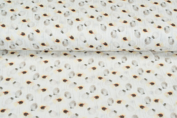 Baumwoll Musselin bedruckt Glatt little dry seeds