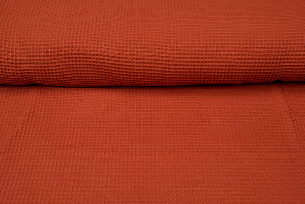 Waffeltuch fein rost orange