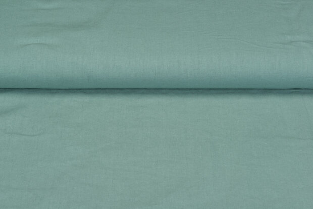 Baumwoll Leinen dunkelmint