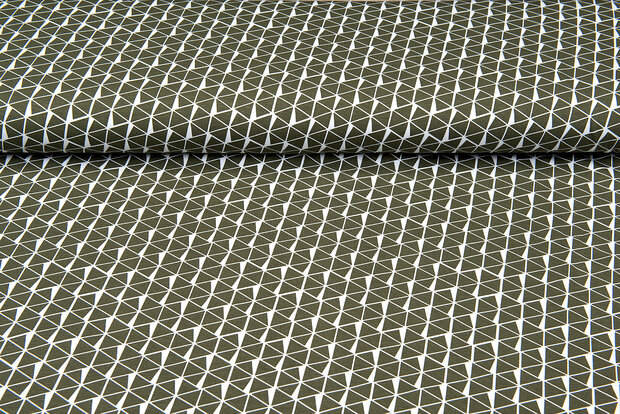 Baumwolljersey bedruckt diamond armeegr&uuml;n