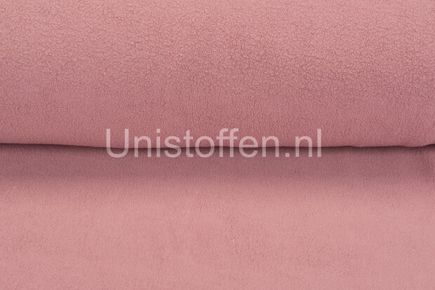 Baumwolle Fleece altrosa
